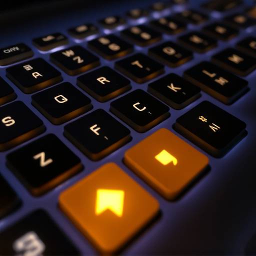Illustration of a keyboard with highlighted arrow keys showing navigation